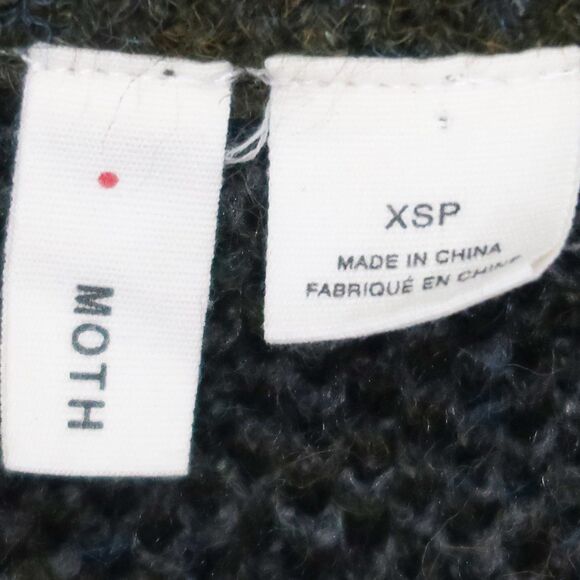 Moth Anthropologie Womens Open Front Cardigan Size XS Estilo Green‎ Camo Office - Picture 4 of 10